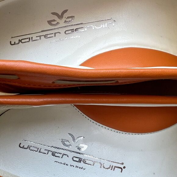 Walter Genuin Orange Leather Penny Loafer Golf Shoes Women EU 36.5 US 6 - 6.5 - Picture 12 of 16